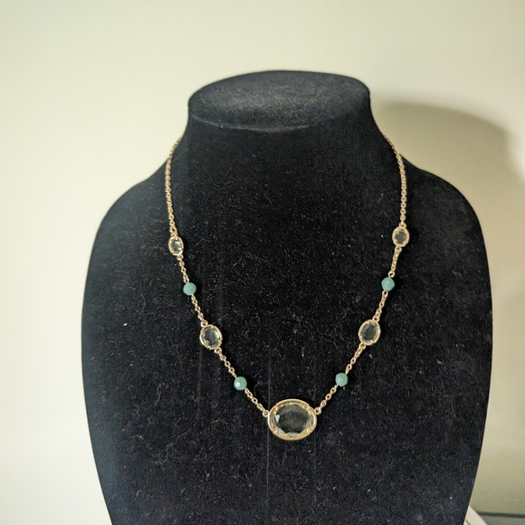 Vintage Carolee Gold and Green Necklace - Picture 8 of 12